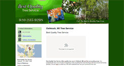 Desktop Screenshot of oshkoshtreeservice.com