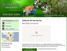 Tablet Screenshot of oshkoshtreeservice.com
